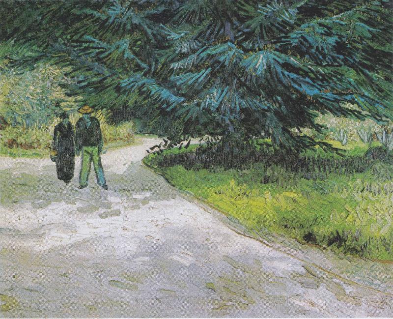 Vincent Van Gogh Couple in the Park at Arles France oil painting art
